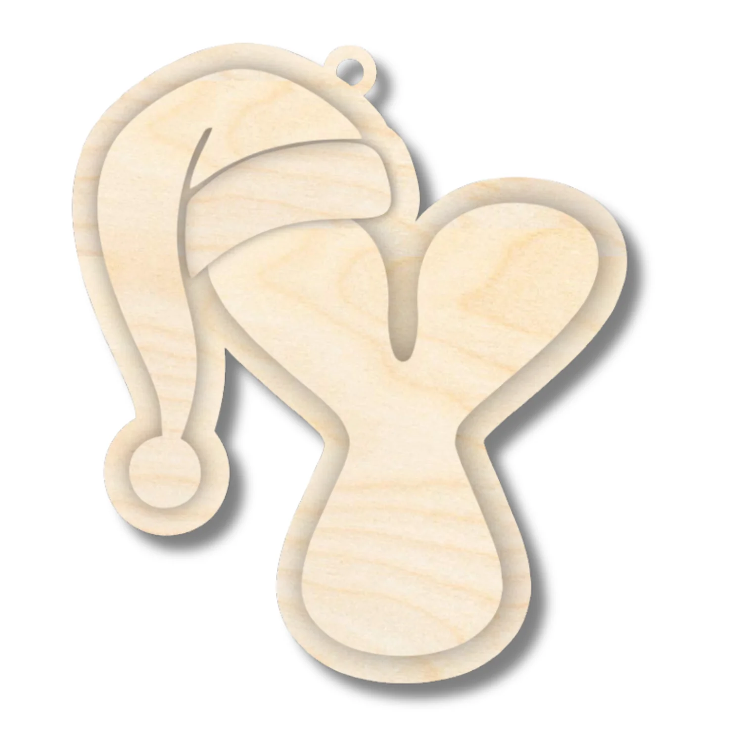 Unfinished Wood Layered Letter Santa Hat Tags | A-Z | 4 Piece | 6" Tall | 1/8" Wood | Wood Craft DIY - Image 27