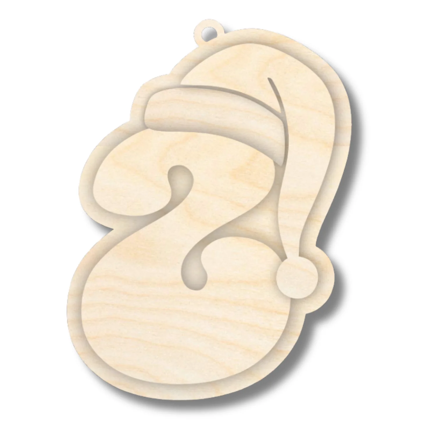 Unfinished Wood Layered Letter Santa Hat Tags | A-Z | 4 Piece | 6" Tall | 1/8" Wood | Wood Craft DIY - Image 28