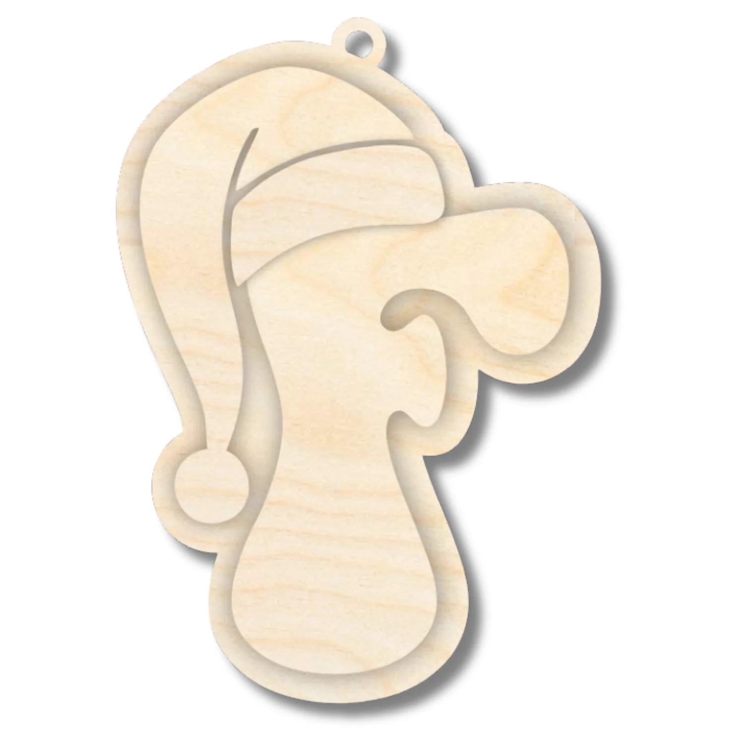 Unfinished Wood Layered Letter Santa Hat Tags | A-Z | 4 Piece | 6" Tall | 1/8" Wood | Wood Craft DIY - Image 8