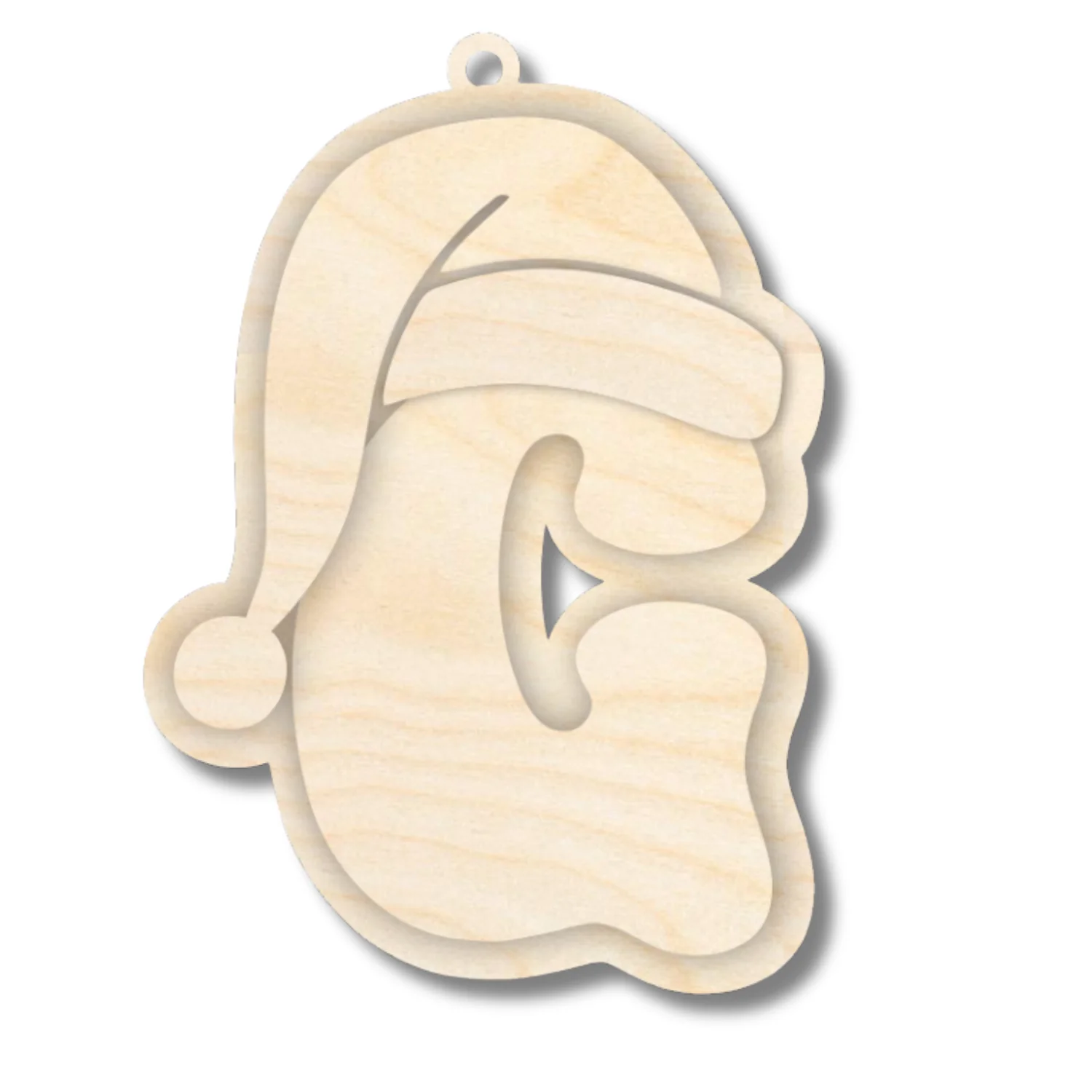 Unfinished Wood Layered Letter Santa Hat Tags | A-Z | 4 Piece | 6" Tall | 1/8" Wood | Wood Craft DIY - Image 9
