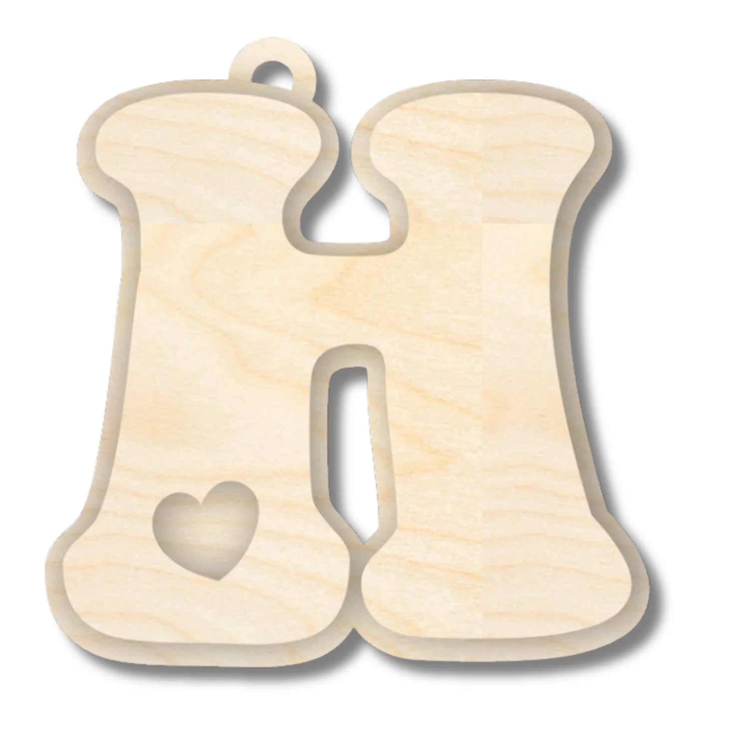 Unfinished Wood Layered Letter Valentines Tags | A-Z | 2 Piece | 6" Tall | 1/8" Wood | Wood Craft DIY - Image 10