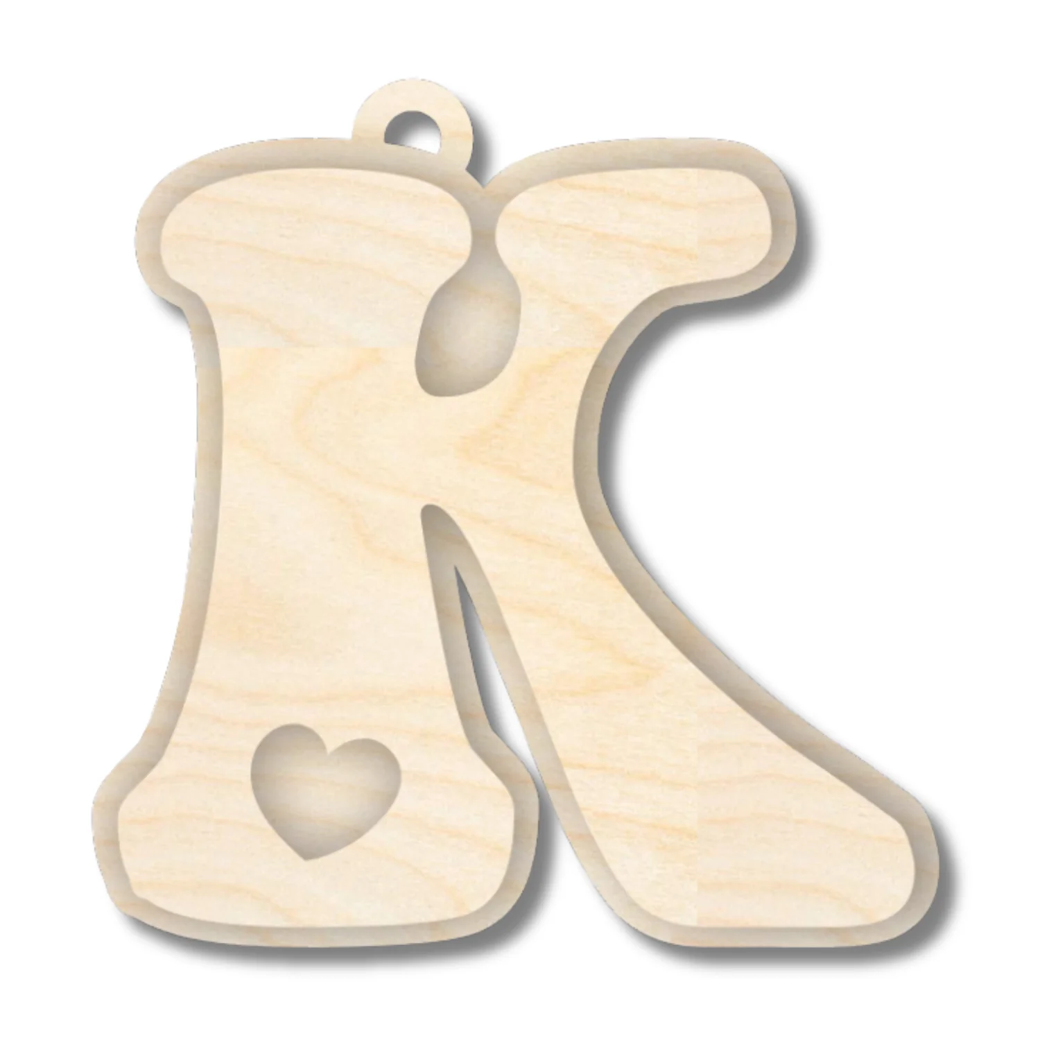 Unfinished Wood Layered Letter Valentines Tags | A-Z | 2 Piece | 6" Tall | 1/8" Wood | Wood Craft DIY - Image 13