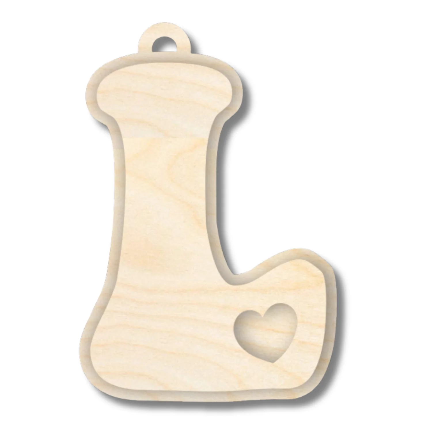 Unfinished Wood Layered Letter Valentines Tags | A-Z | 2 Piece | 6" Tall | 1/8" Wood | Wood Craft DIY - Image 14
