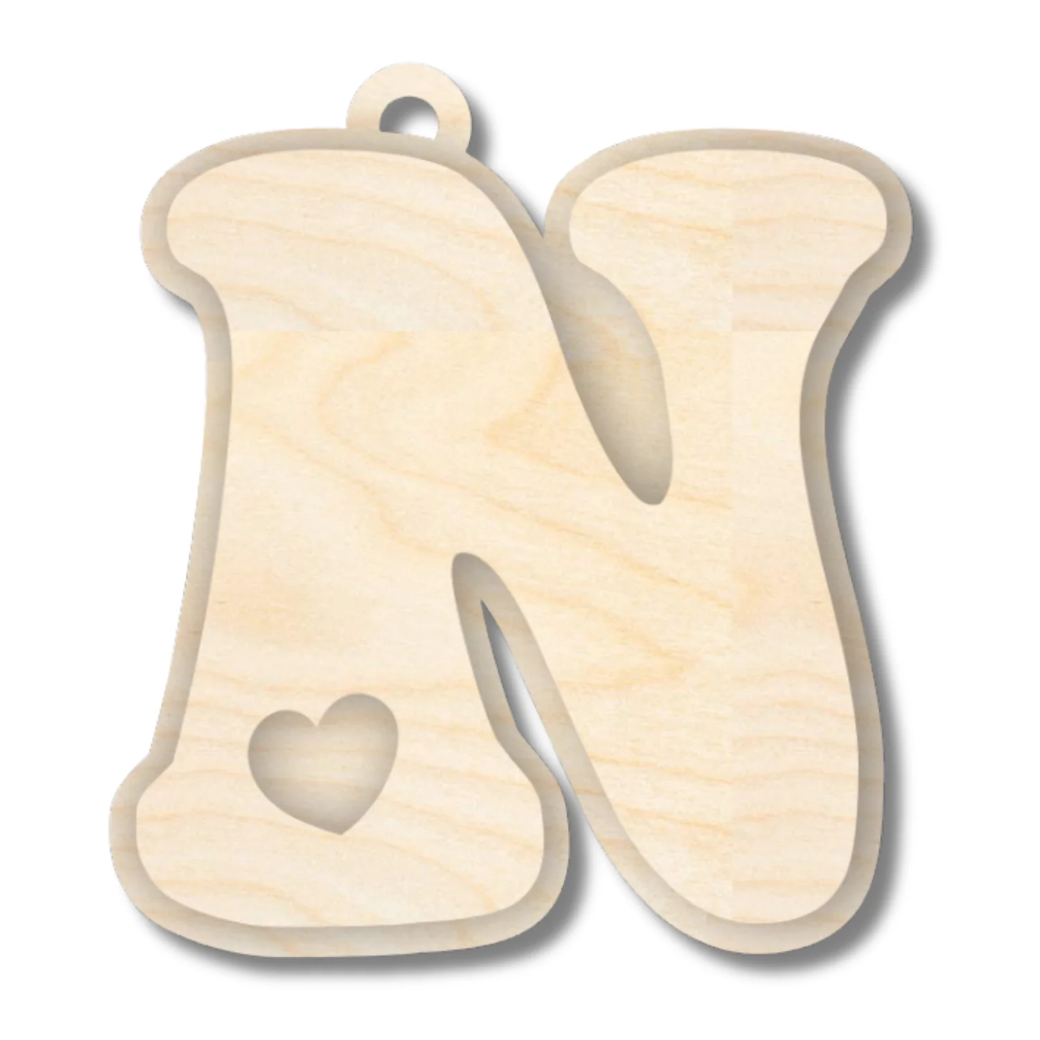 Unfinished Wood Layered Letter Valentines Tags | A-Z | 2 Piece | 6" Tall | 1/8" Wood | Wood Craft DIY - Image 16