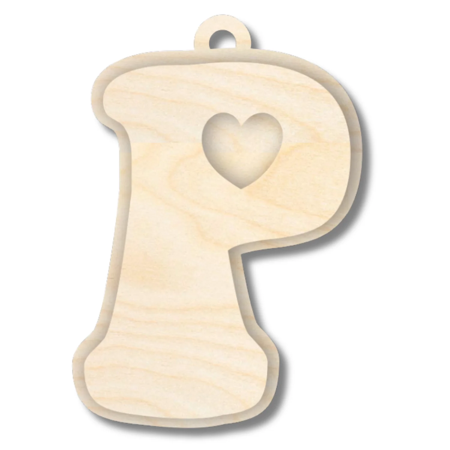 Unfinished Wood Layered Letter Valentines Tags | A-Z | 2 Piece | 6" Tall | 1/8" Wood | Wood Craft DIY - Image 18