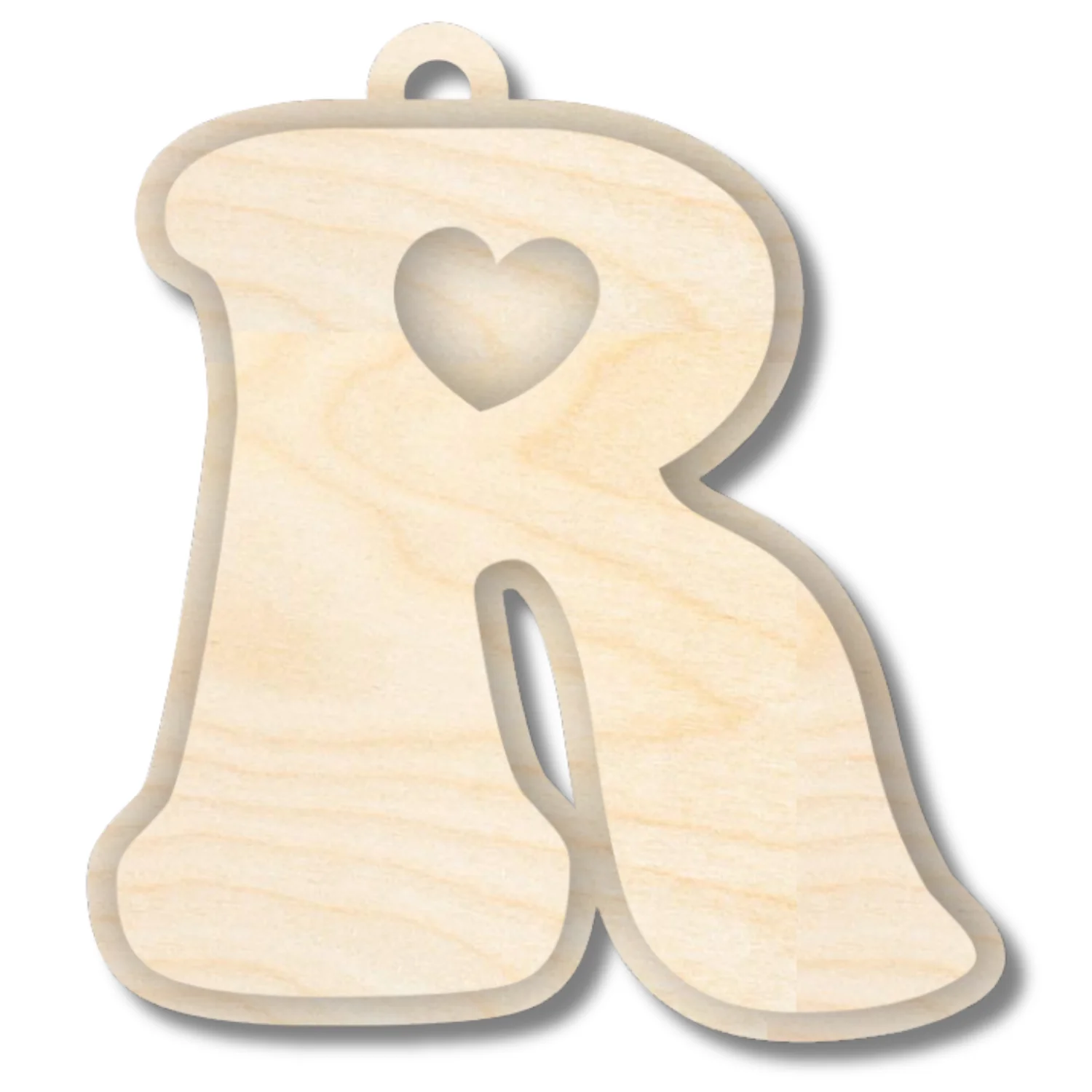 Unfinished Wood Layered Letter Valentines Tags | A-Z | 2 Piece | 6" Tall | 1/8" Wood | Wood Craft DIY - Image 20