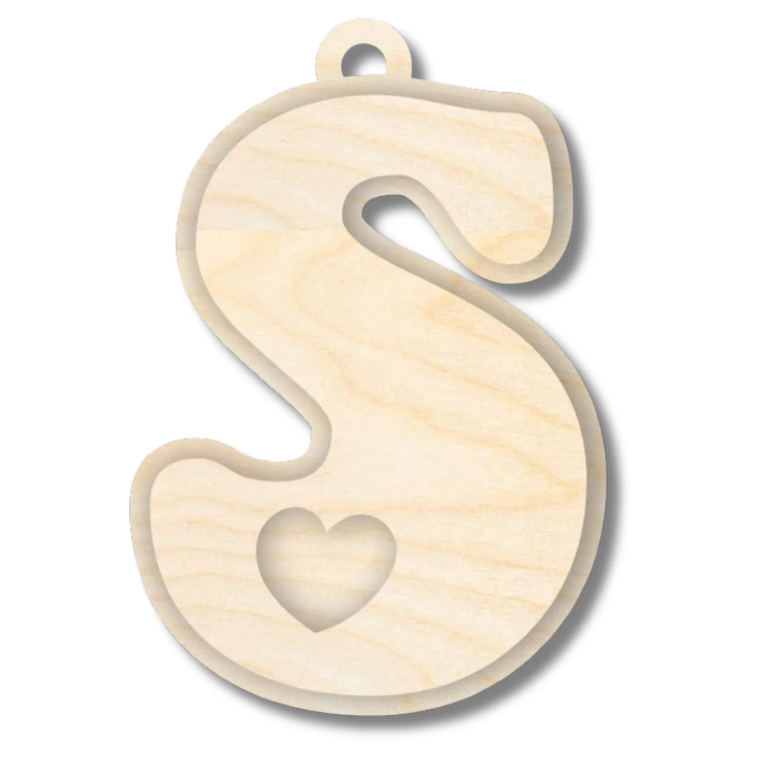 Unfinished Wood Layered Letter Valentines Tags | A-Z | 2 Piece | 6" Tall | 1/8" Wood | Wood Craft DIY - Image 21