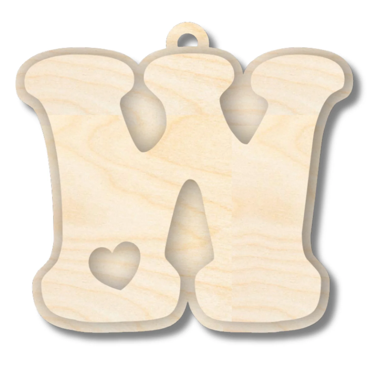 Unfinished Wood Layered Letter Valentines Tags | A-Z | 2 Piece | 6" Tall | 1/8" Wood | Wood Craft DIY - Image 25