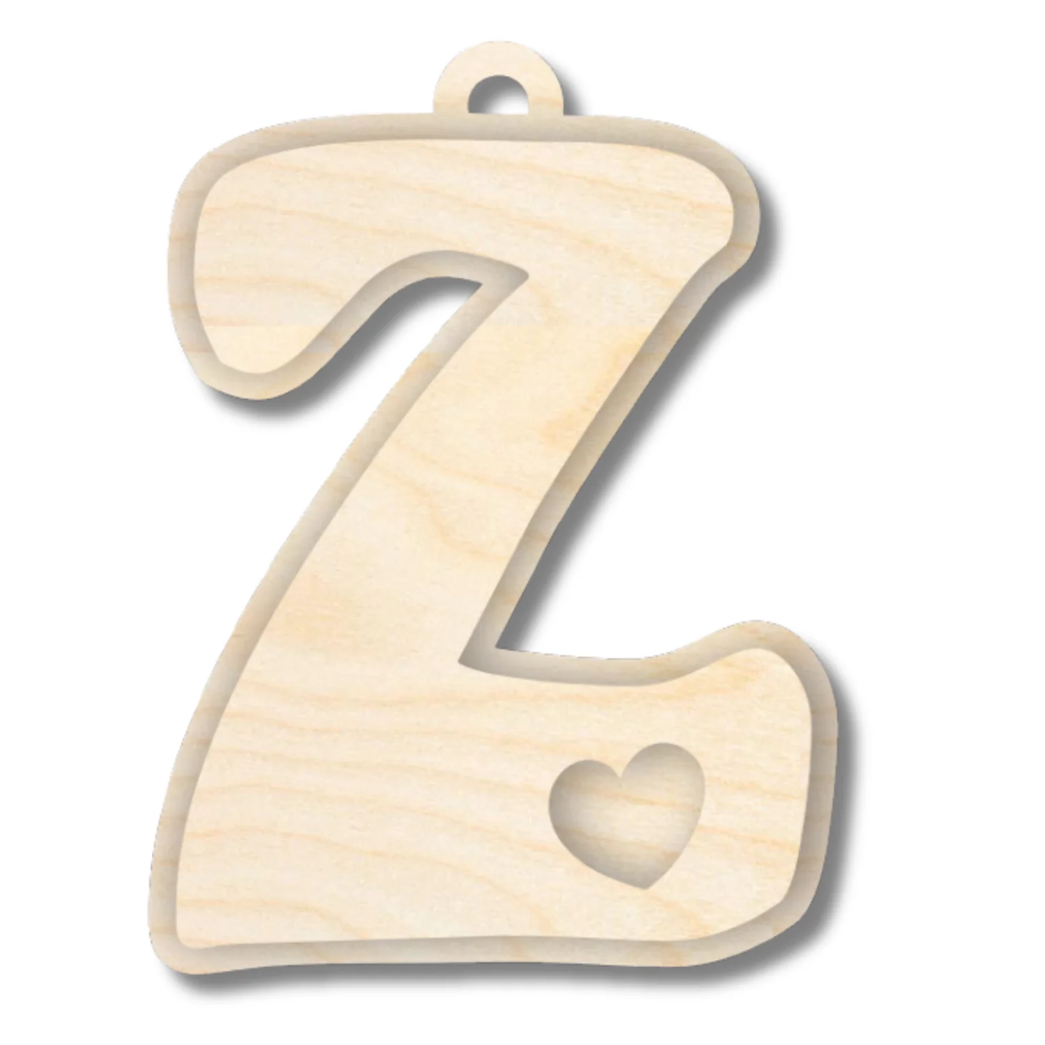 Unfinished Wood Layered Letter Valentines Tags | A-Z | 2 Piece | 6" Tall | 1/8" Wood | Wood Craft DIY - Image 28