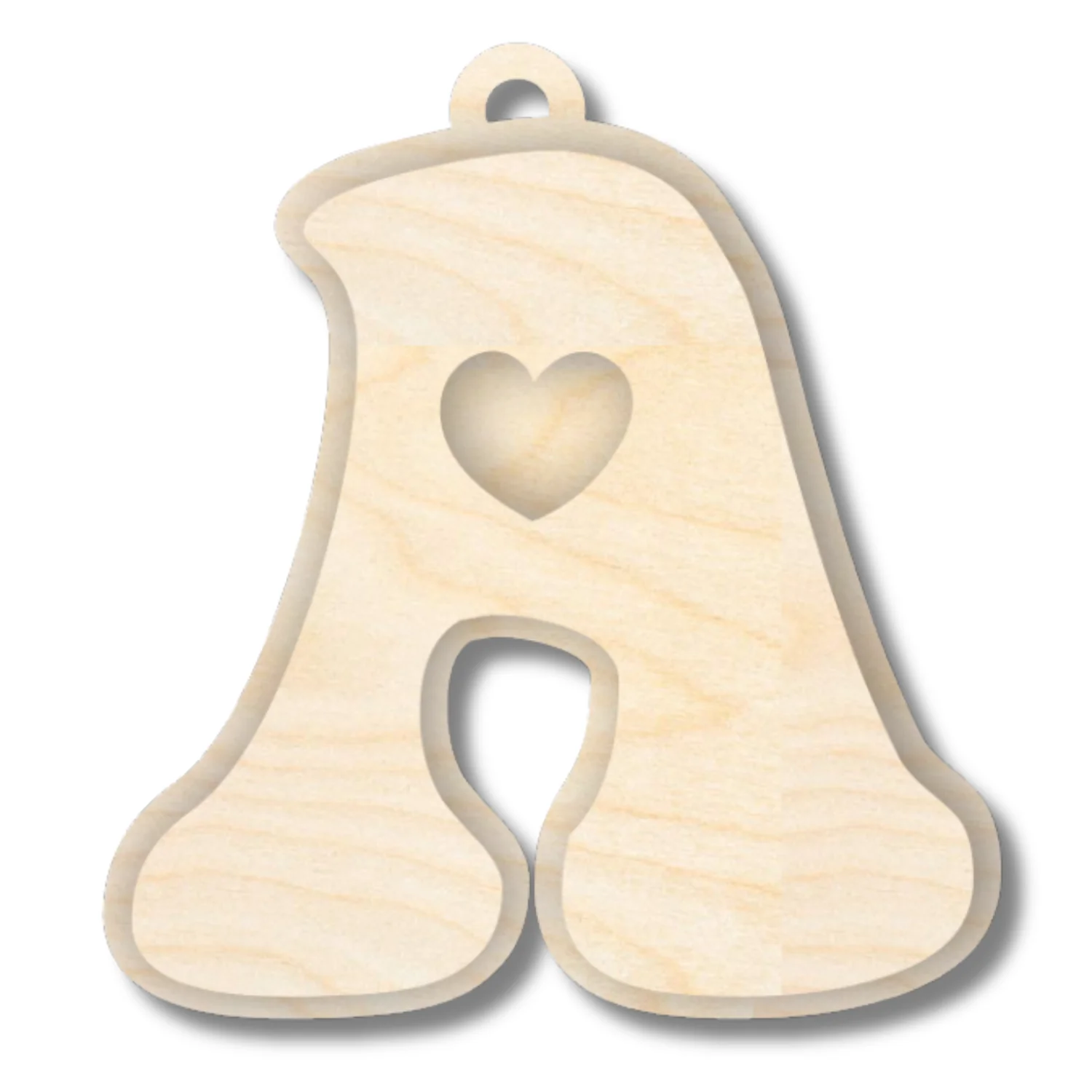 Unfinished Wood Layered Letter Valentines Tags | A-Z | 2 Piece | 6" Tall | 1/8" Wood | Wood Craft DIY - Image 3