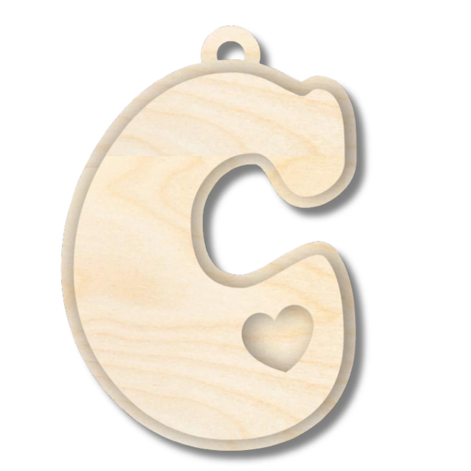 Unfinished Wood Layered Letter Valentines Tags | A-Z | 2 Piece | 6" Tall | 1/8" Wood | Wood Craft DIY - Image 5