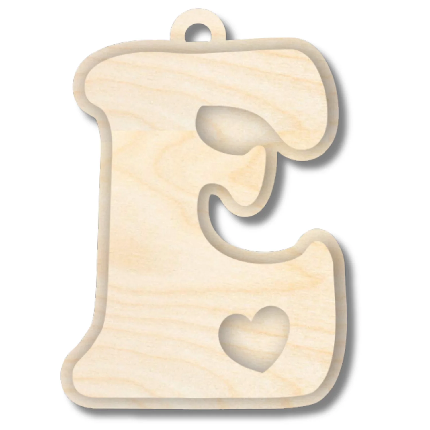 Unfinished Wood Layered Letter Valentines Tags | A-Z | 2 Piece | 6" Tall | 1/8" Wood | Wood Craft DIY - Image 7