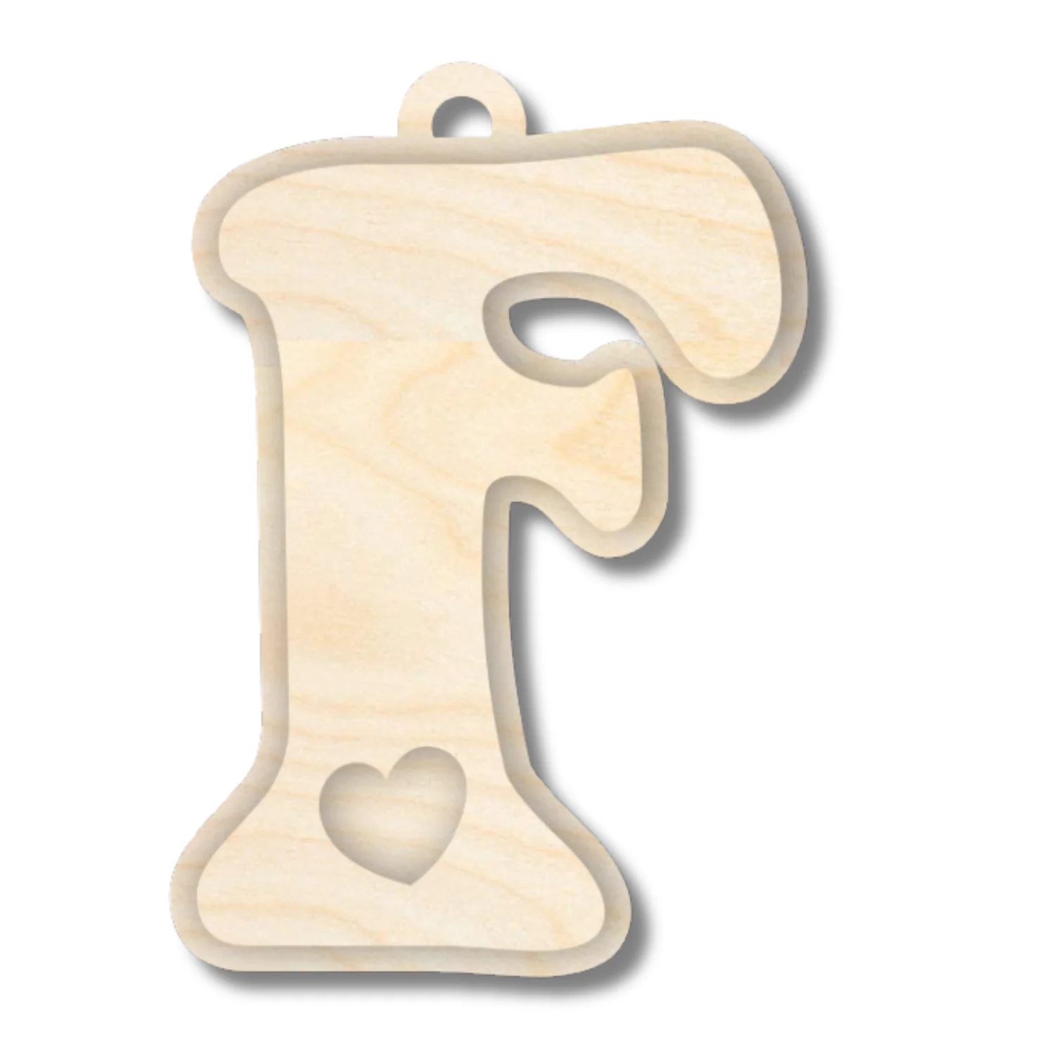Unfinished Wood Layered Letter Valentines Tags | A-Z | 2 Piece | 6" Tall | 1/8" Wood | Wood Craft DIY - Image 8