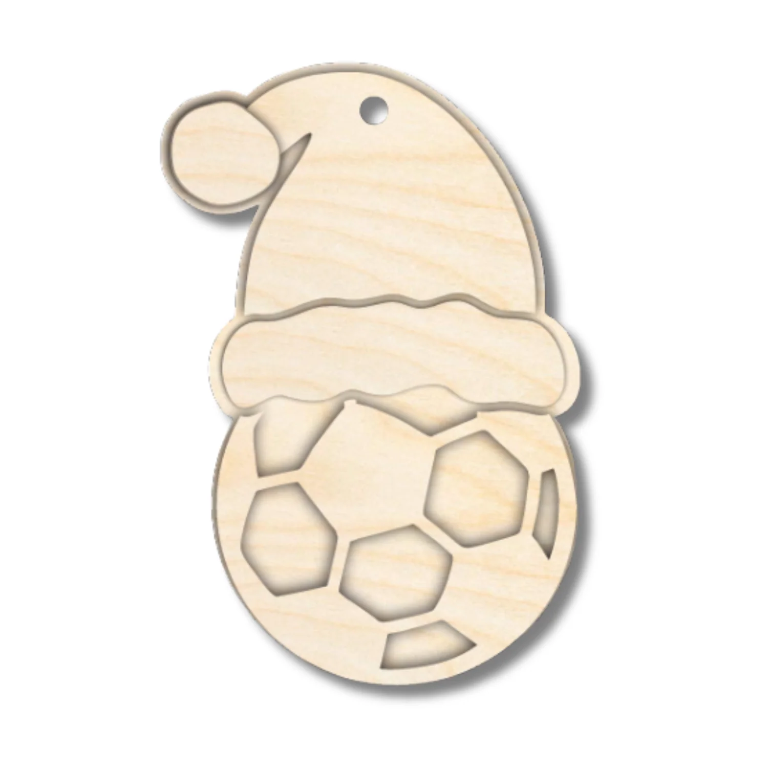 Unfinished Wood Layered Sports Christmas Ornaments | 10 Options | 5 Piece | 5" - 6" Tall | 1/8" Wood | Wood Craft DIY - Image 3