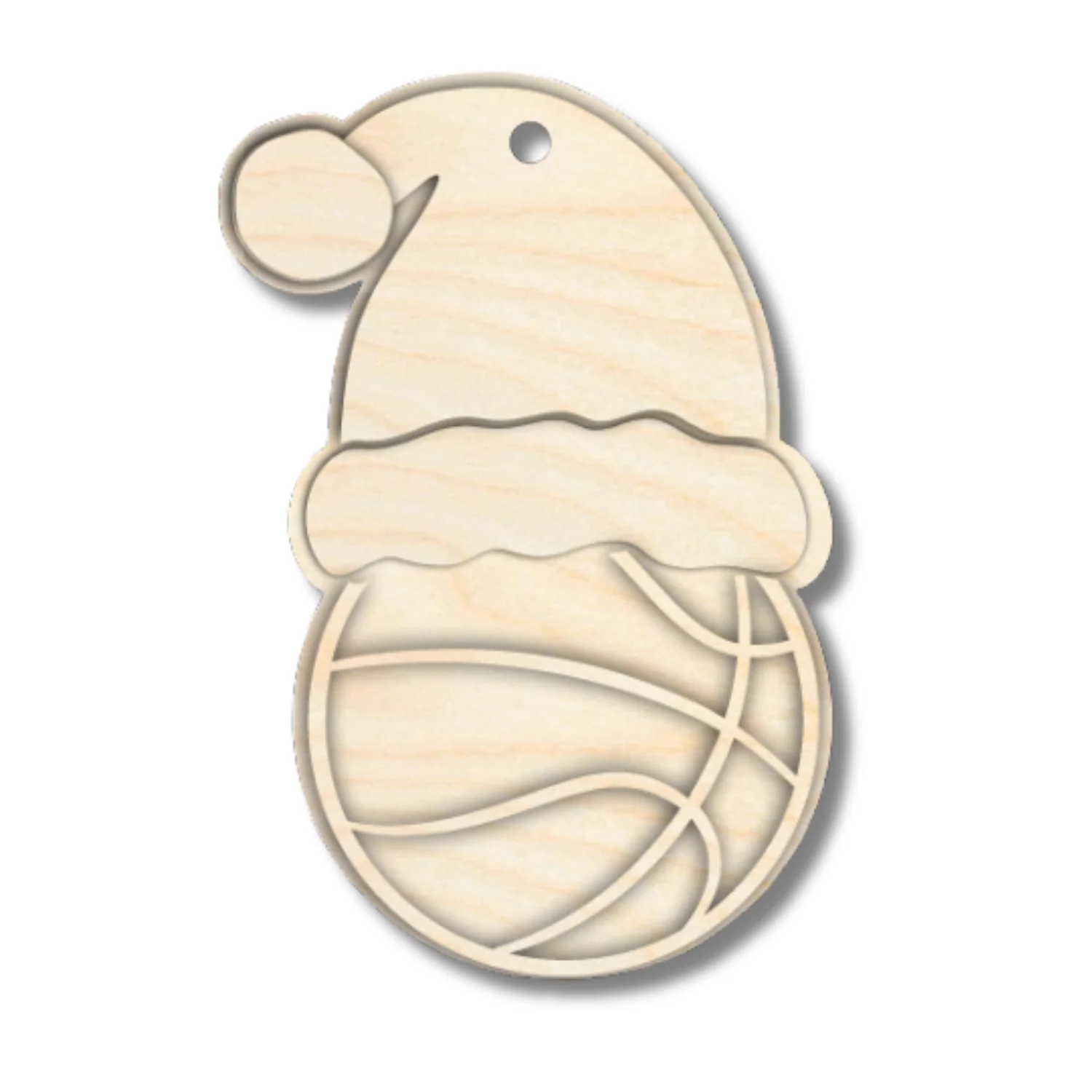 Unfinished Wood Layered Sports Christmas Ornaments | 10 Options | 5 Piece | 5" - 6" Tall | 1/8" Wood | Wood Craft DIY - Image 4
