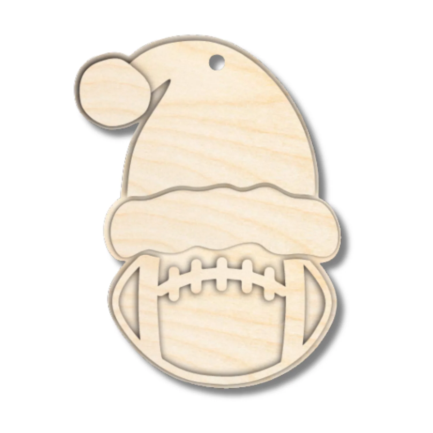 Unfinished Wood Layered Sports Christmas Ornaments | 10 Options | 5 Piece | 5" - 6" Tall | 1/8" Wood | Wood Craft DIY - Image 5