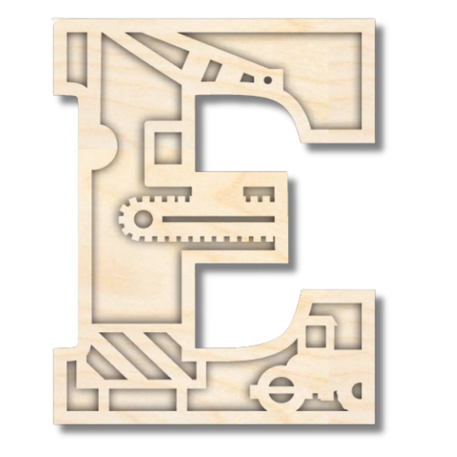 Unfinished Wood Layered Themed Letters | Construction | A-Z | 2 Piece | up to 24" - Image 8