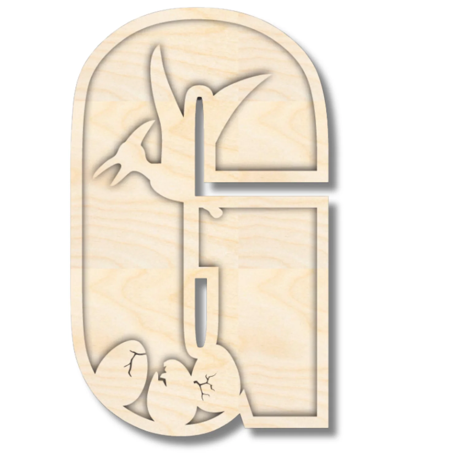 Unfinished Wood Layered Themed Letters | Dinosaur | A-Z | 2 Piece | up to 24" - Image 10