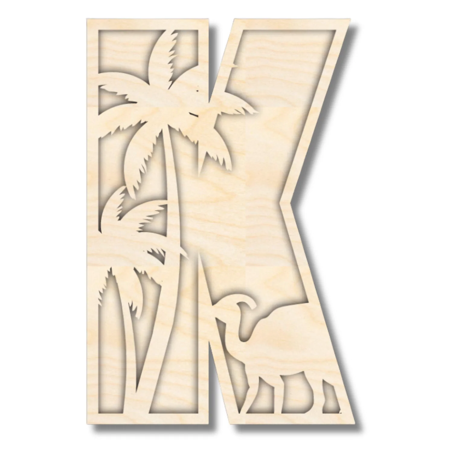 Unfinished Wood Layered Themed Letters | Dinosaur | A-Z | 2 Piece | up to 24" - Image 14