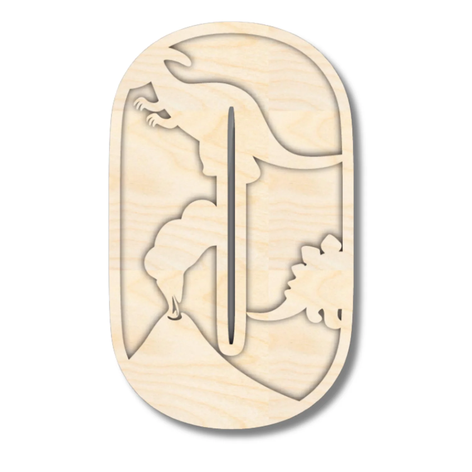 Unfinished Wood Layered Themed Letters | Dinosaur | A-Z | 2 Piece | up to 24" - Image 18