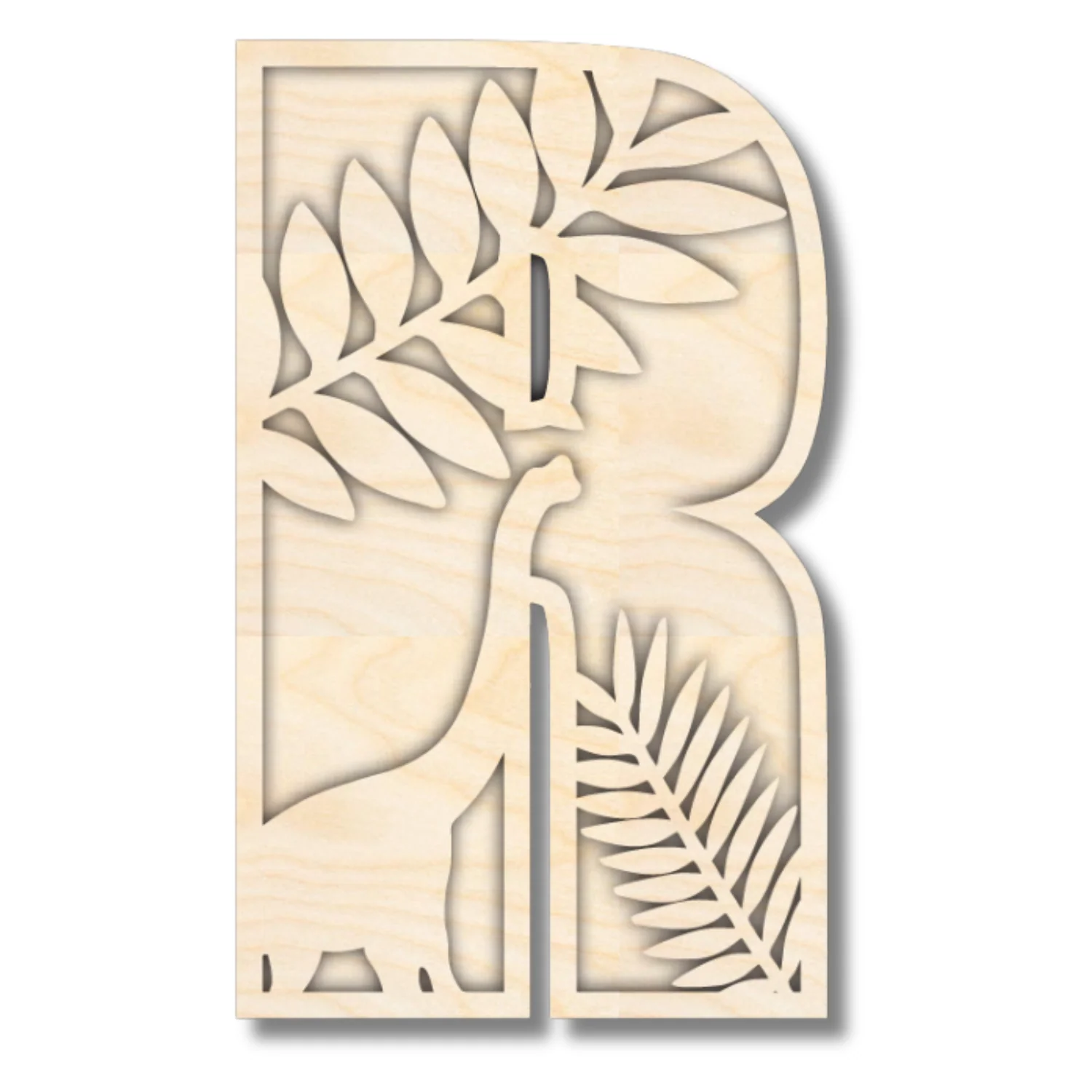 Unfinished Wood Layered Themed Letters | Dinosaur | A-Z | 2 Piece | up to 24" - Image 21