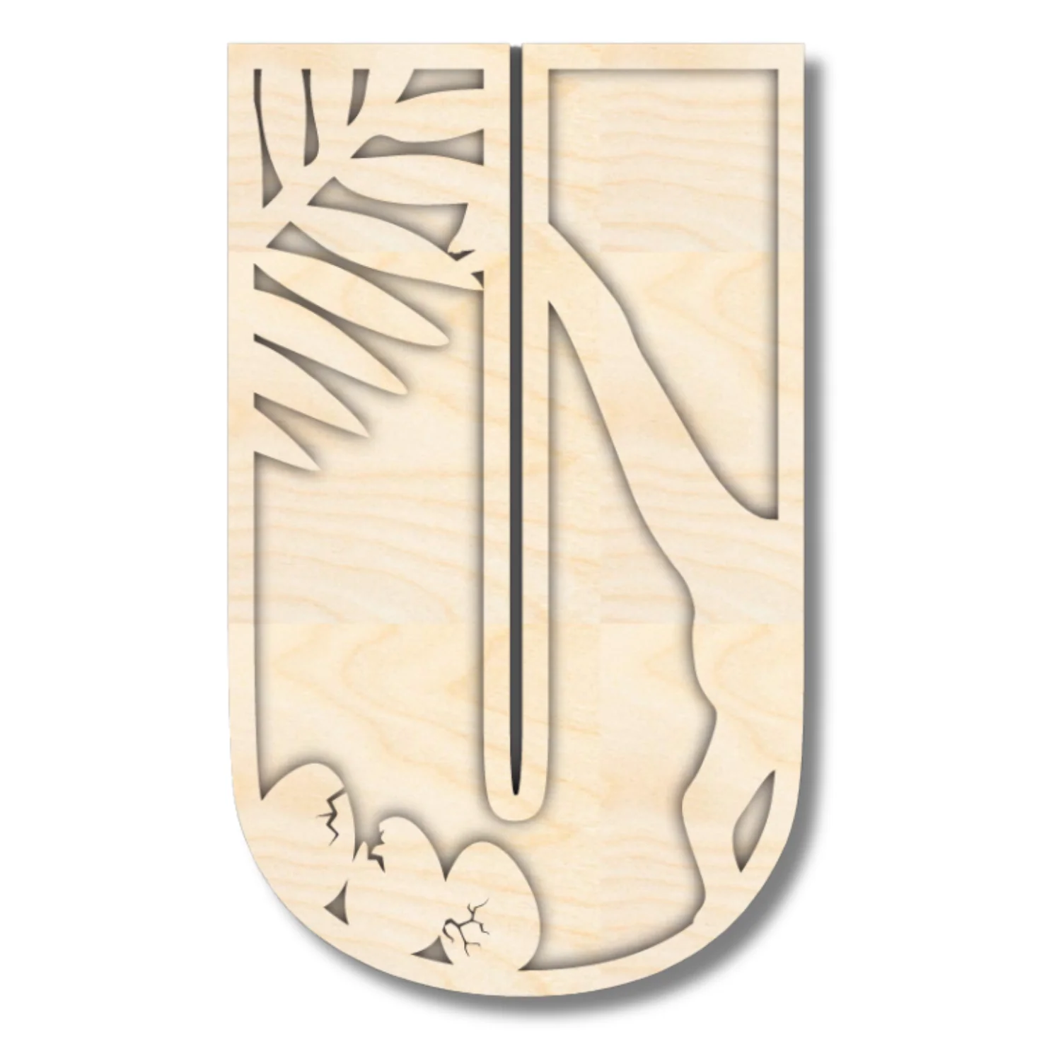 Unfinished Wood Layered Themed Letters | Dinosaur | A-Z | 2 Piece | up to 24" - Image 24