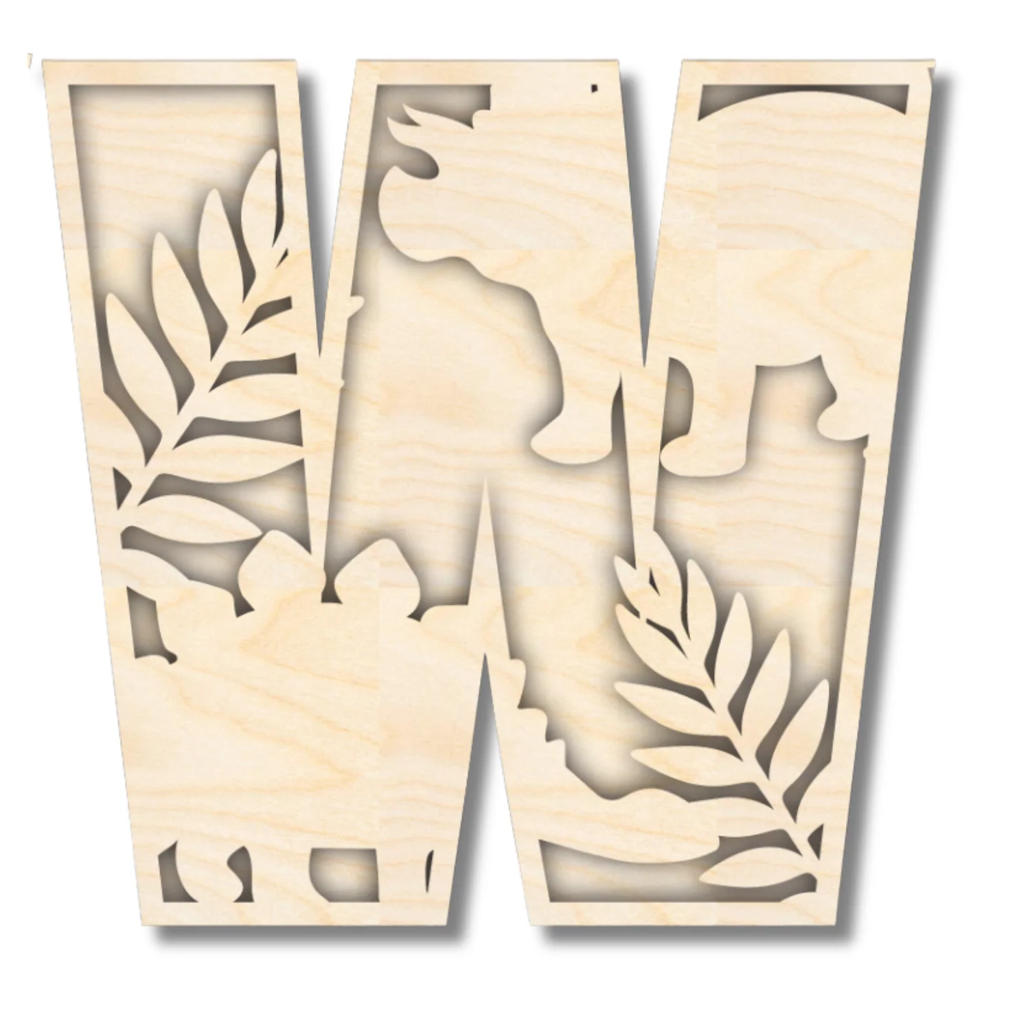 Unfinished Wood Layered Themed Letters | Dinosaur | A-Z | 2 Piece | up to 24" - Image 26