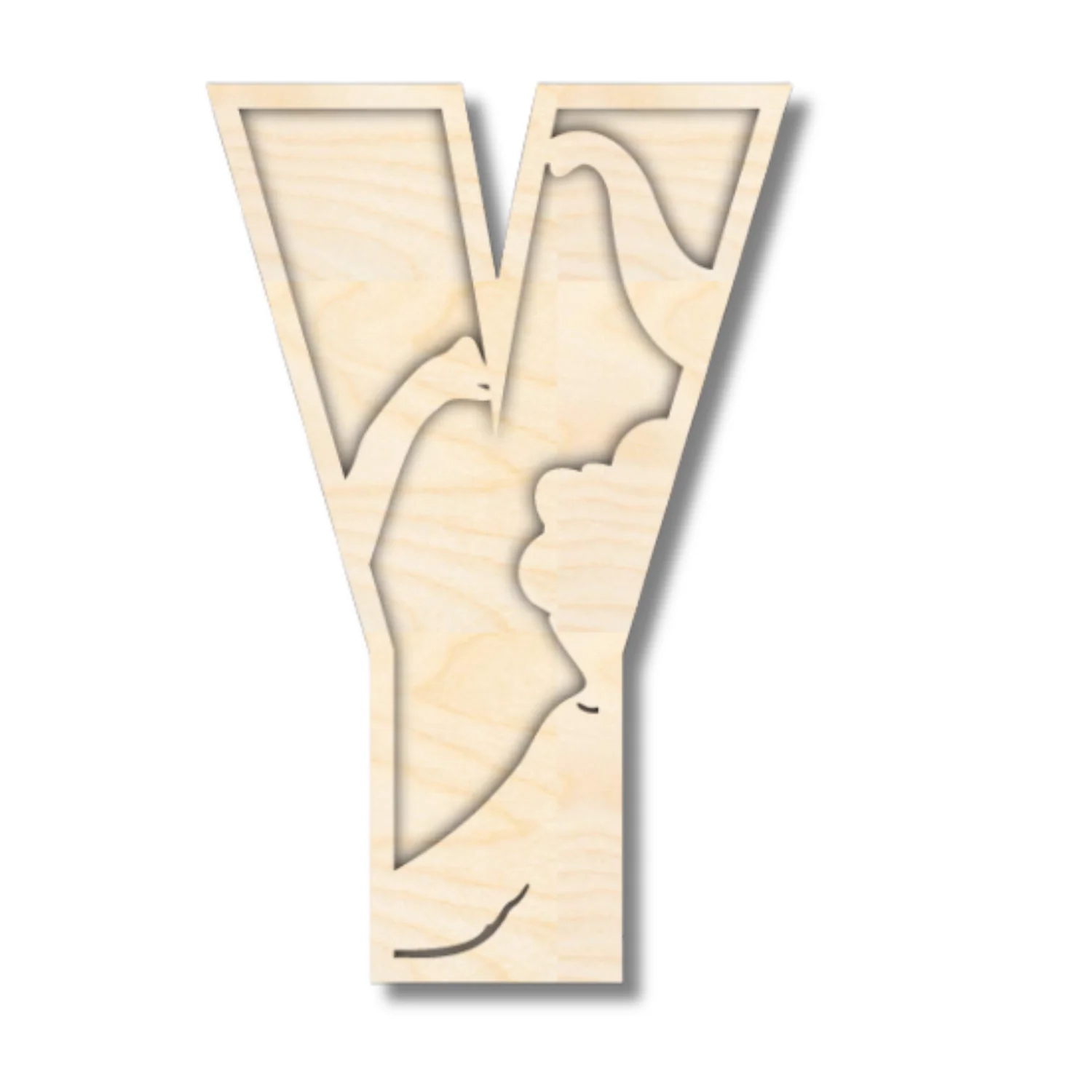 Unfinished Wood Layered Themed Letters | Dinosaur | A-Z | 2 Piece | up to 24" - Image 28