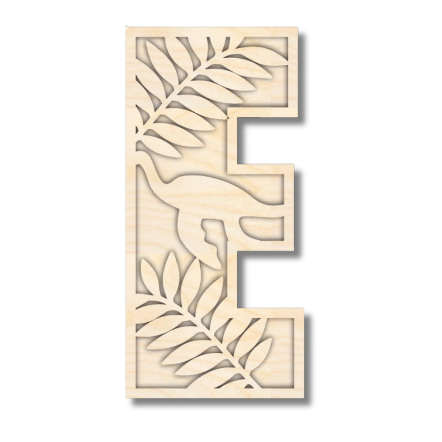 Unfinished Wood Layered Themed Letters | Dinosaur | A-Z | 2 Piece | up to 24" - Image 8