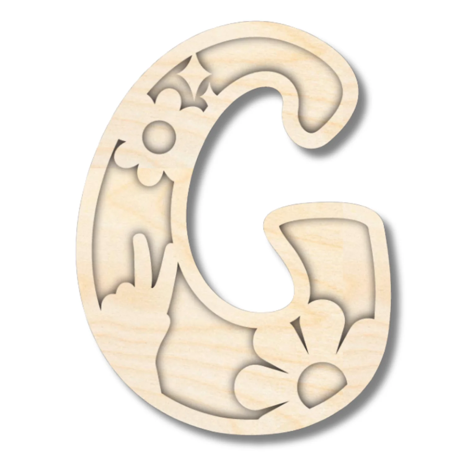Unfinished Wood Layered Themed Letters | Groovy | A-Z | 2 Piece | up to 24" - Image 10