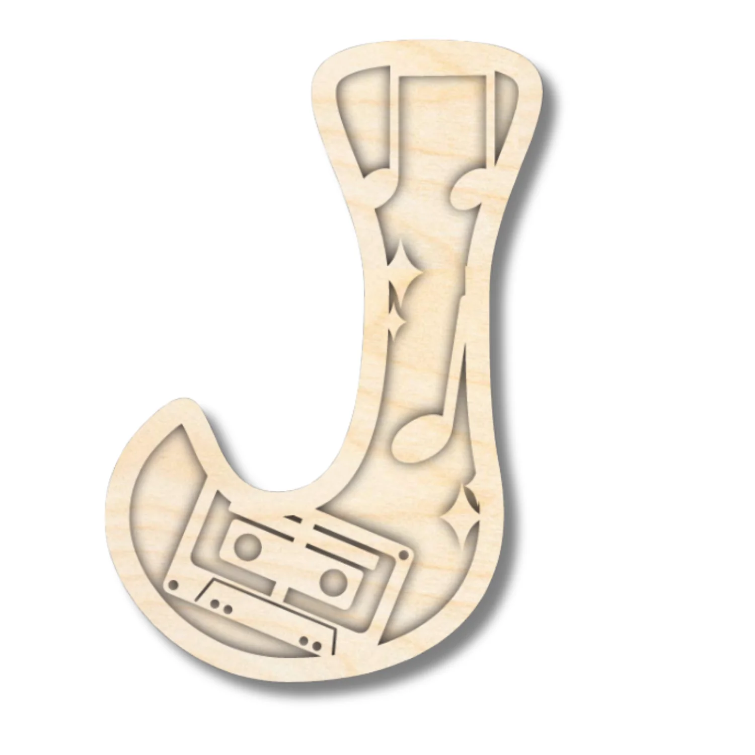 Unfinished Wood Layered Themed Letters | Groovy | A-Z | 2 Piece | up to 24" - Image 13