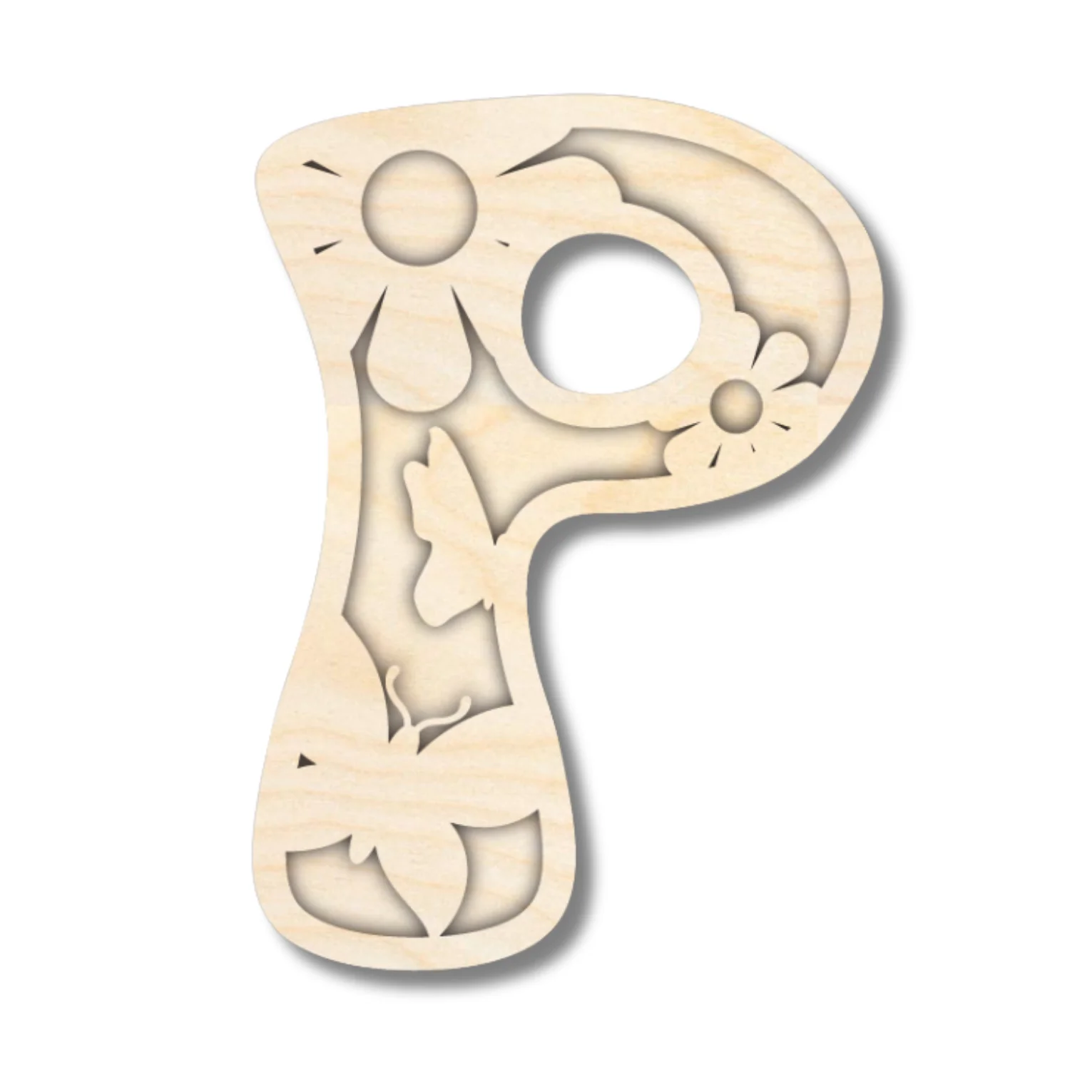 Unfinished Wood Layered Themed Letters | Groovy | A-Z | 2 Piece | up to 24" - Image 19