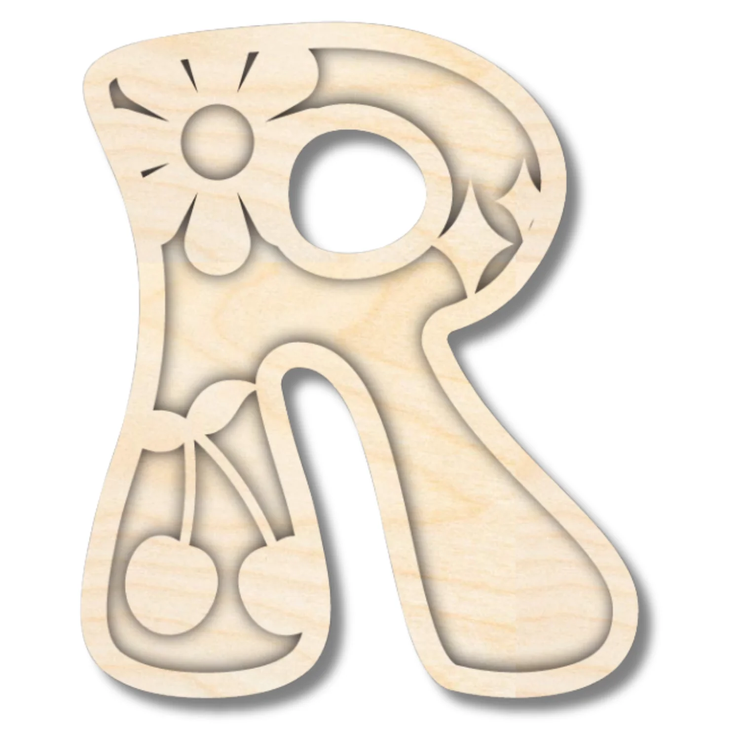 Unfinished Wood Layered Themed Letters | Groovy | A-Z | 2 Piece | up to 24" - Image 21