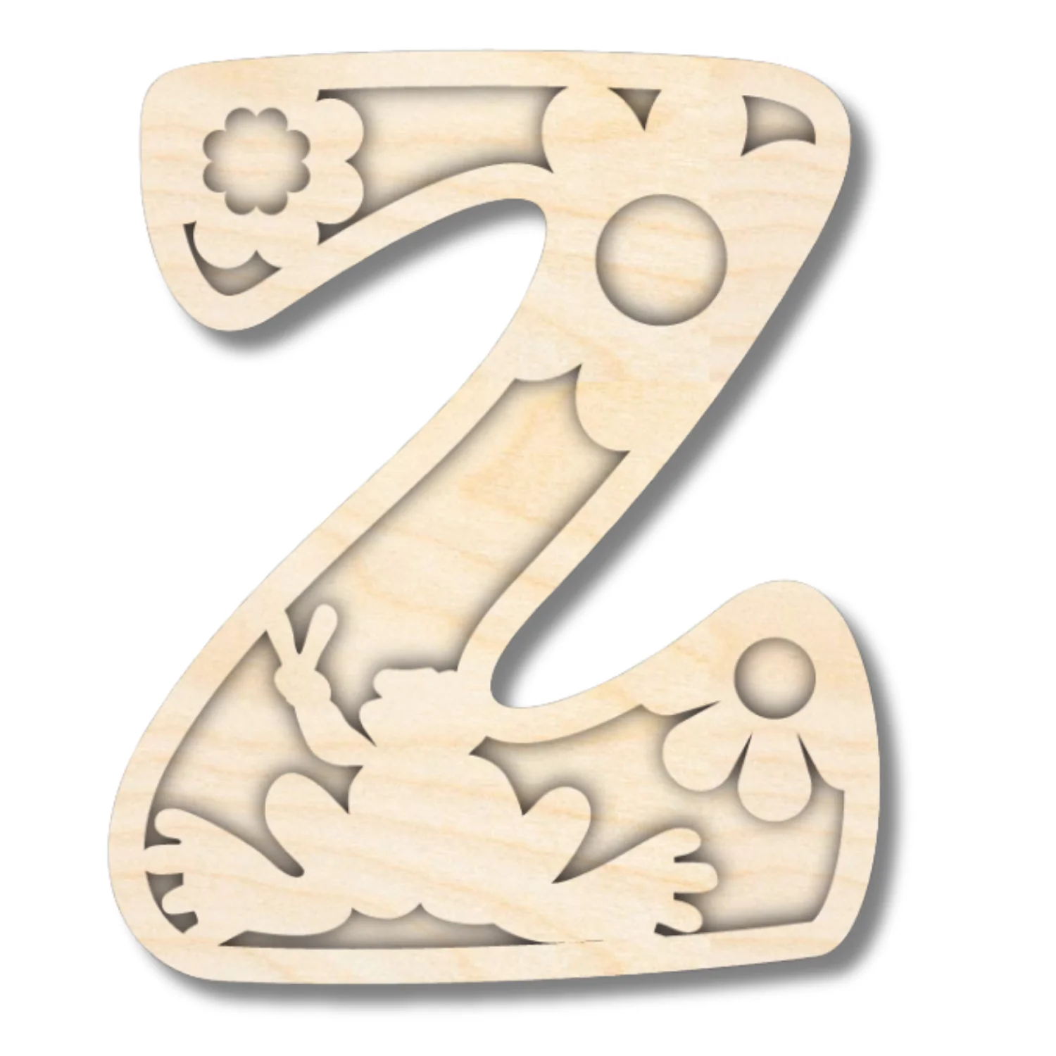 Unfinished Wood Layered Themed Letters | Groovy | A-Z | 2 Piece | up to 24" - Image 29