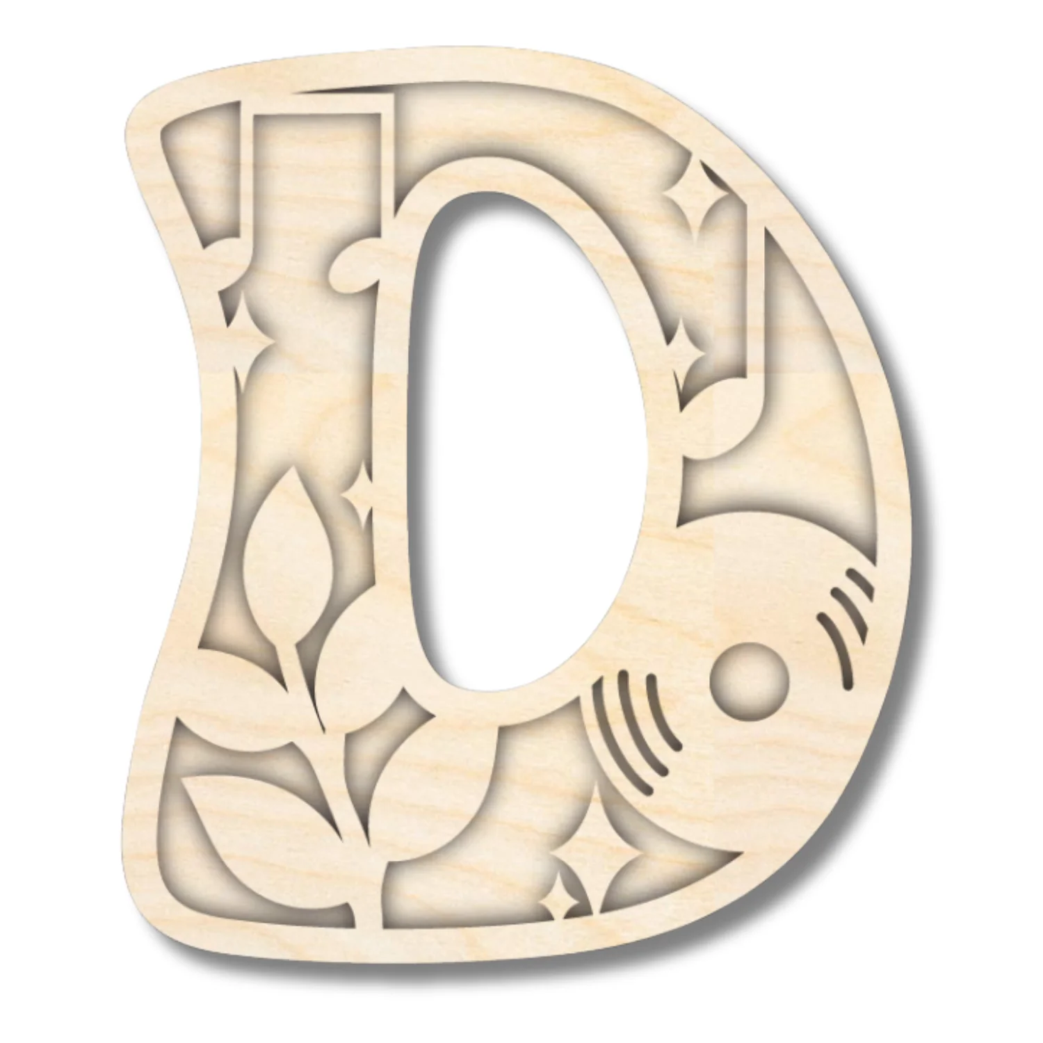 Unfinished Wood Layered Themed Letters | Groovy | A-Z | 2 Piece | up to 24" - Image 7