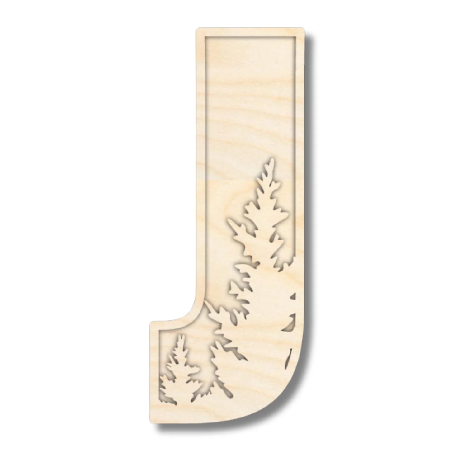 Unfinished Wood Layered Themed Letters | Pine Trees | A-Z | 2 Piece | up to 24" - Image 13