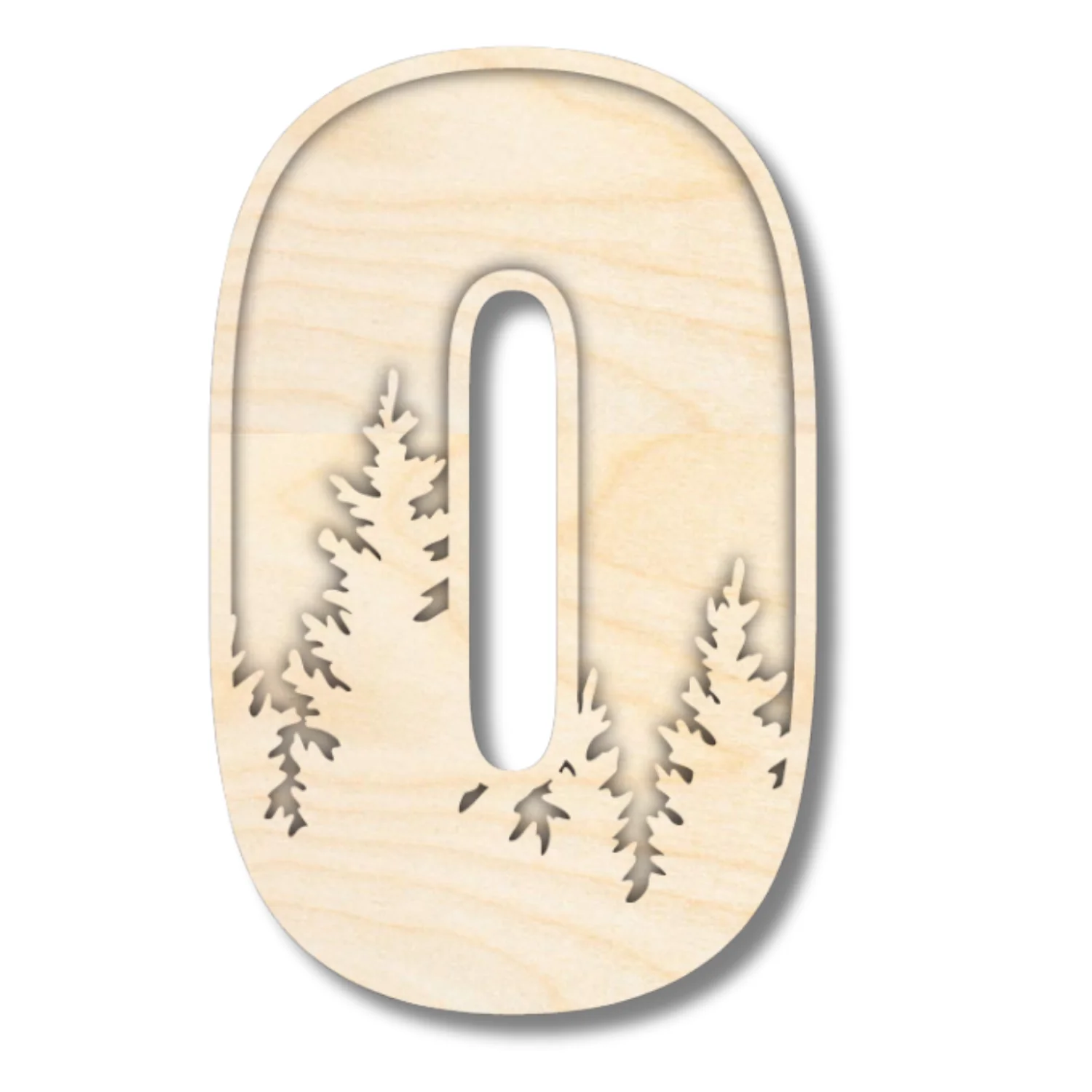 Unfinished Wood Layered Themed Letters | Pine Trees | A-Z | 2 Piece | up to 24" - Image 18