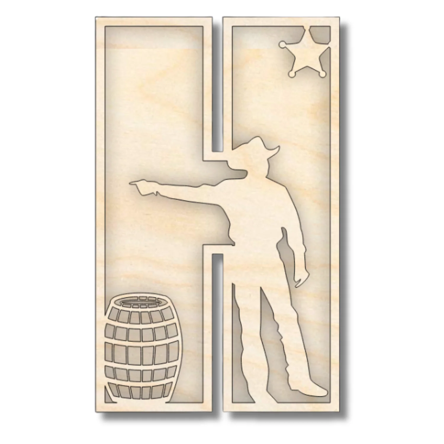 Unfinished Wood Layered Themed Letters | Rodeo | A-Z | 2 Piece | up to 24" - Image 11