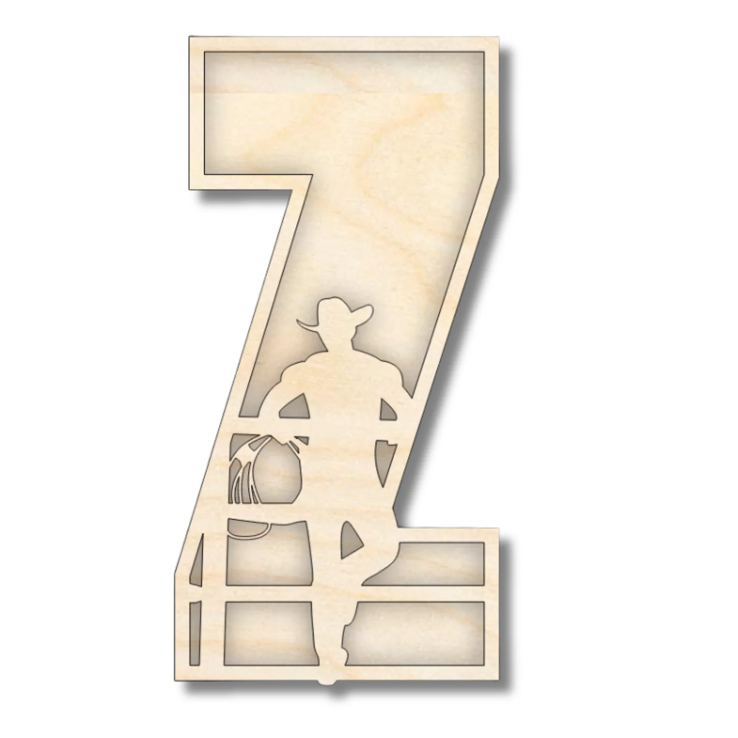 Unfinished Wood Layered Themed Letters | Rodeo | A-Z | 2 Piece | up to 24" - Image 29