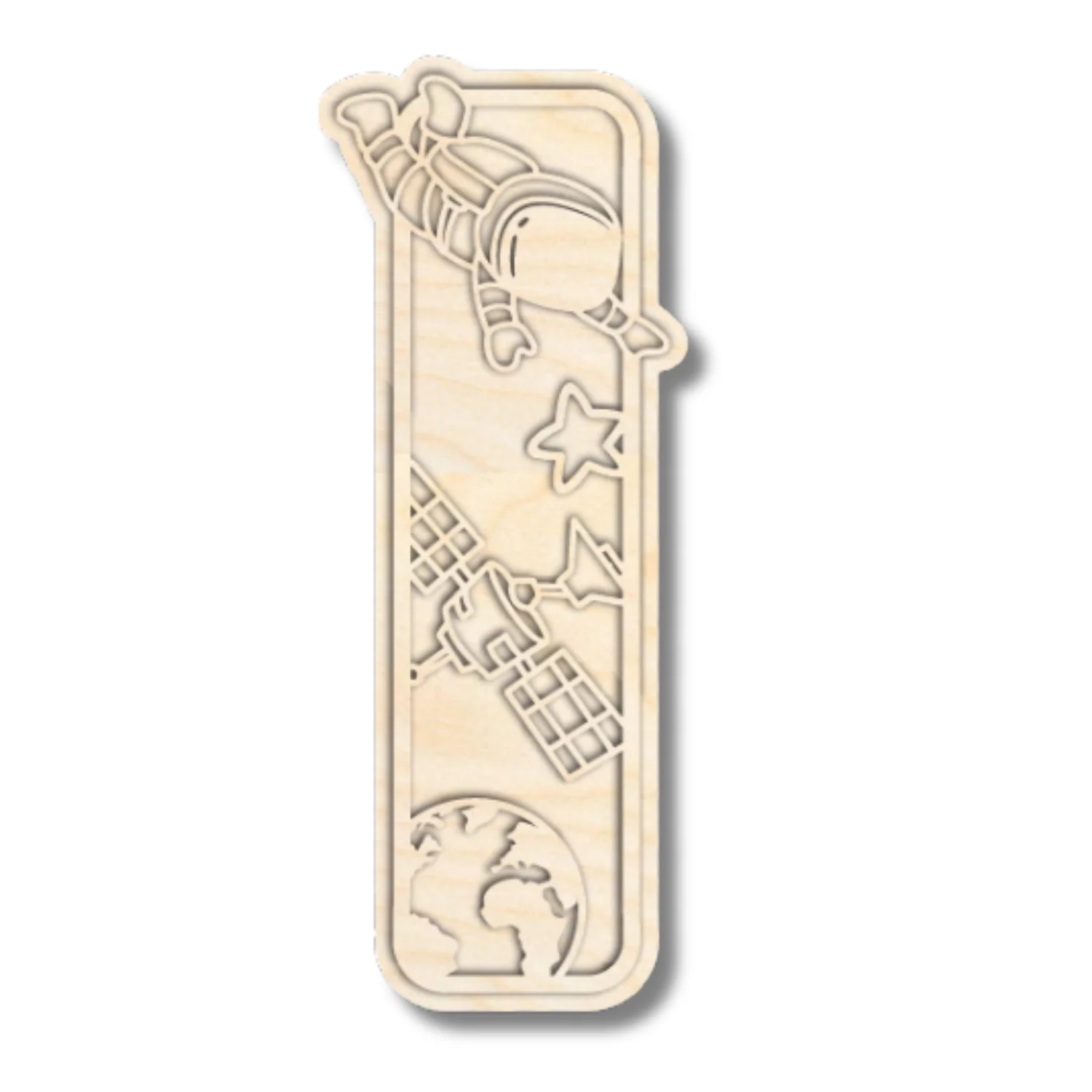 Unfinished Wood Layered Themed Letters | Space | A-Z | 2 Piece | up to 24" - Image 12