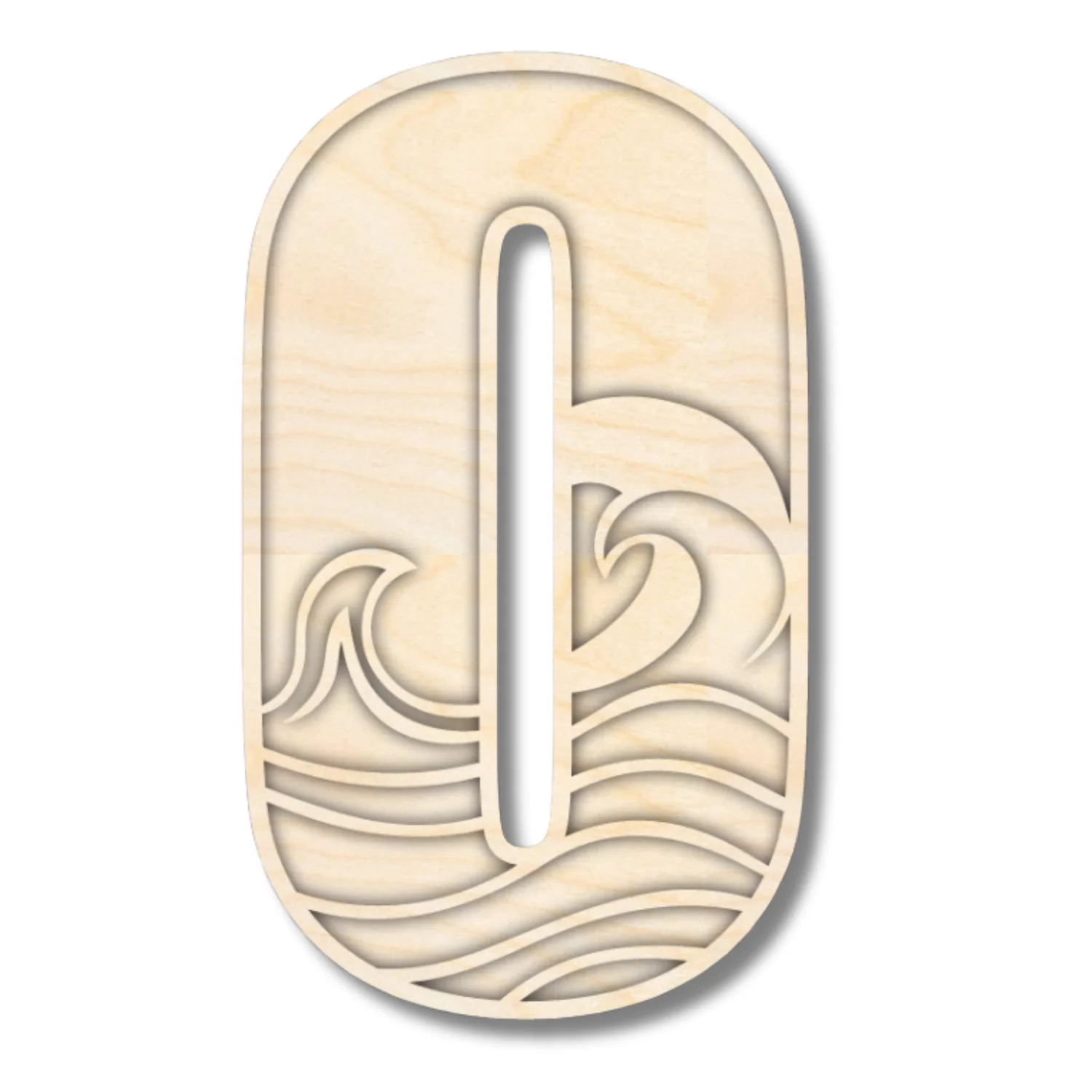 Unfinished Wood Layered Themed Letters | Wave | A-Z | 2 Piece | up to 24" - Image 18
