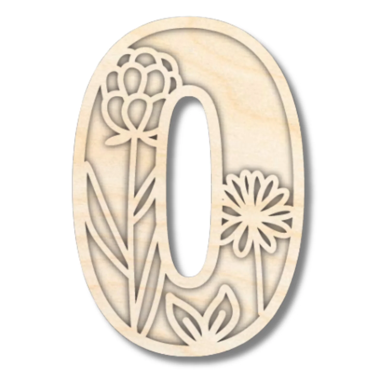 Unfinished Wood Layered Themed Letters | Wild Flowers | A-Z | 2 Piece | up to 24" - Image 18