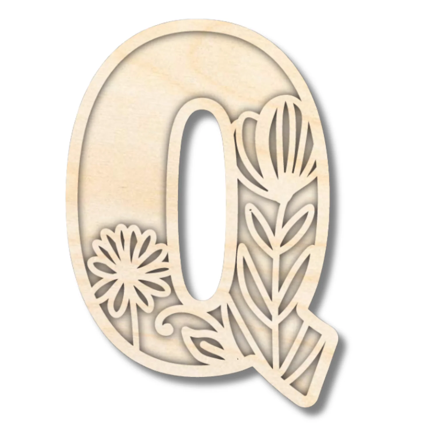 Unfinished Wood Layered Themed Letters | Wild Flowers | A-Z | 2 Piece | up to 24" - Image 20
