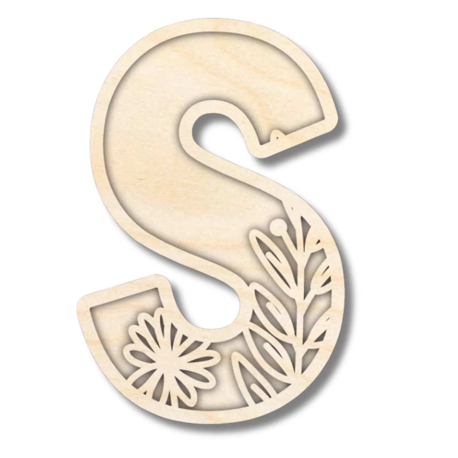 Unfinished Wood Layered Themed Letters | Wild Flowers | A-Z | 2 Piece | up to 24" - Image 22