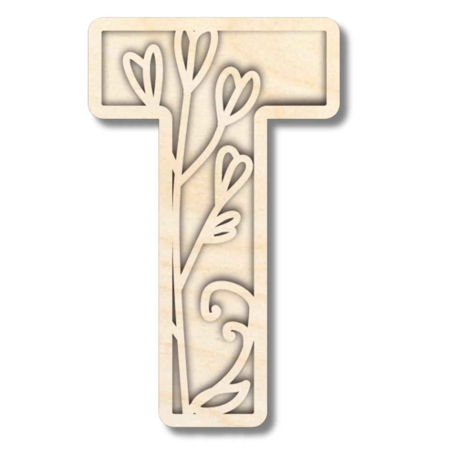 Unfinished Wood Layered Themed Letters | Wild Flowers | A-Z | 2 Piece | up to 24" - Image 23