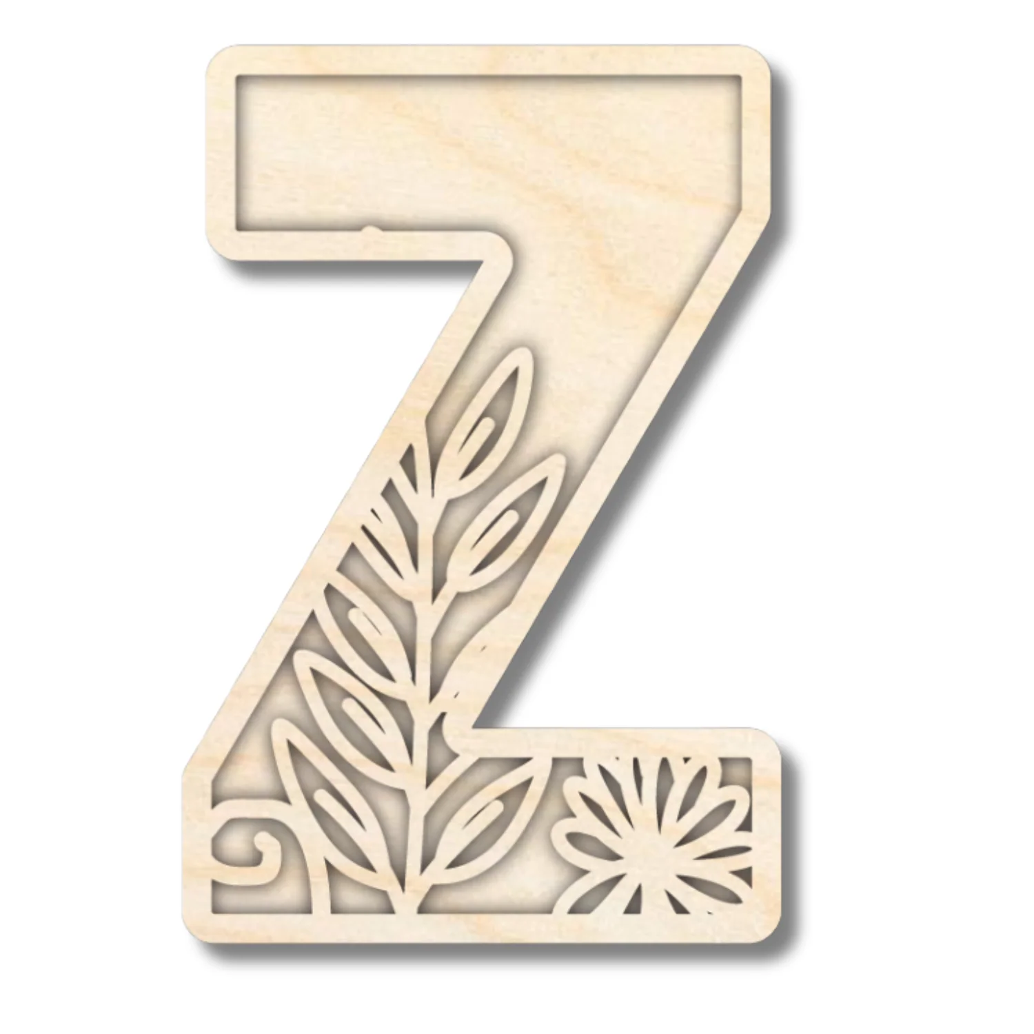 Unfinished Wood Layered Themed Letters | Wild Flowers | A-Z | 2 Piece | up to 24" - Image 29