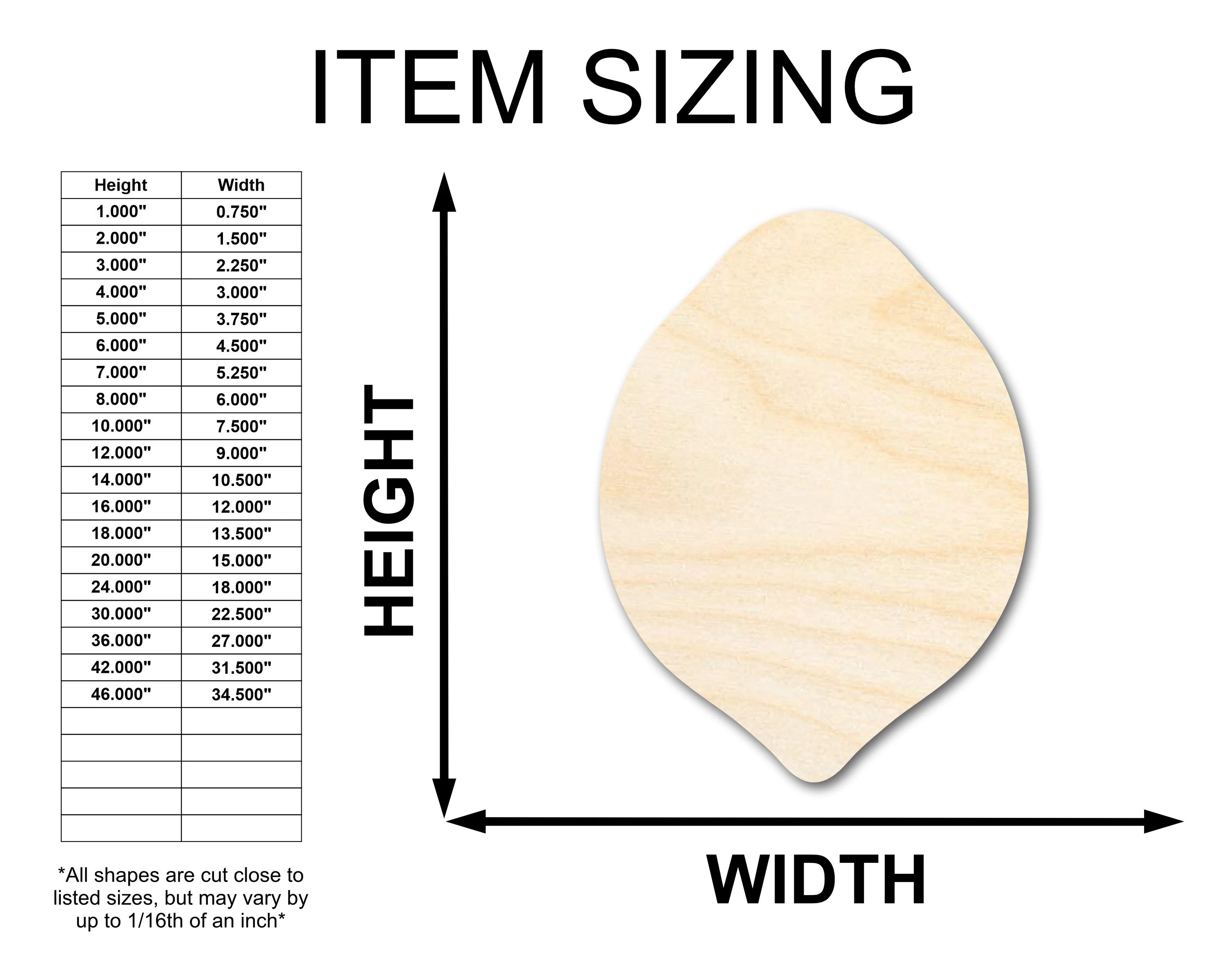 Unfinished Wood Lemon Shape | Summer | Fruit | Lemonade | Craft Cutout | up to 46" DIY - Image 2