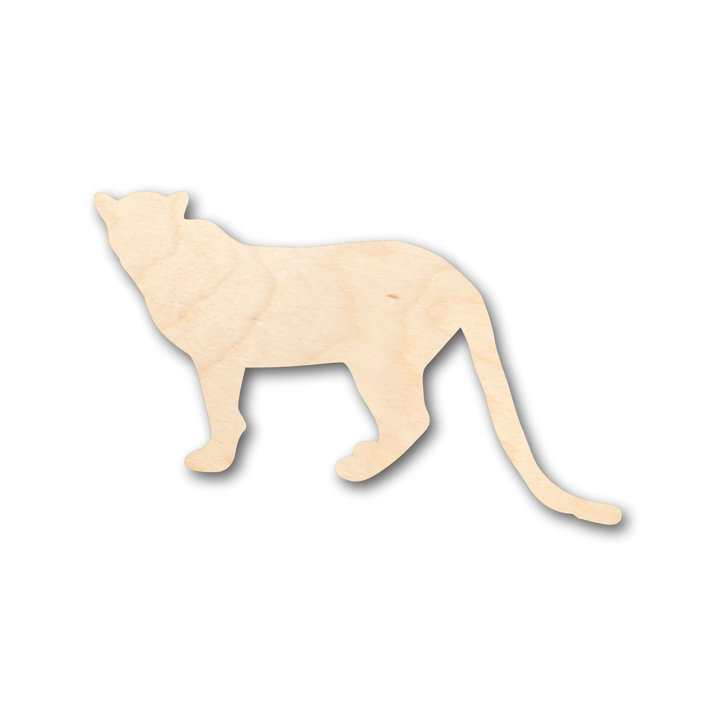 Unfinished Wood Leopard Cheetah Lion Big Cat Shape - Craft - up to 46" DIY