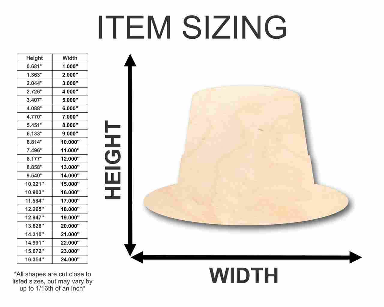 Unfinished Wood Leprechaun Hat Shape - St Patrick's - Craft - up to 46" DIY - Image 2
