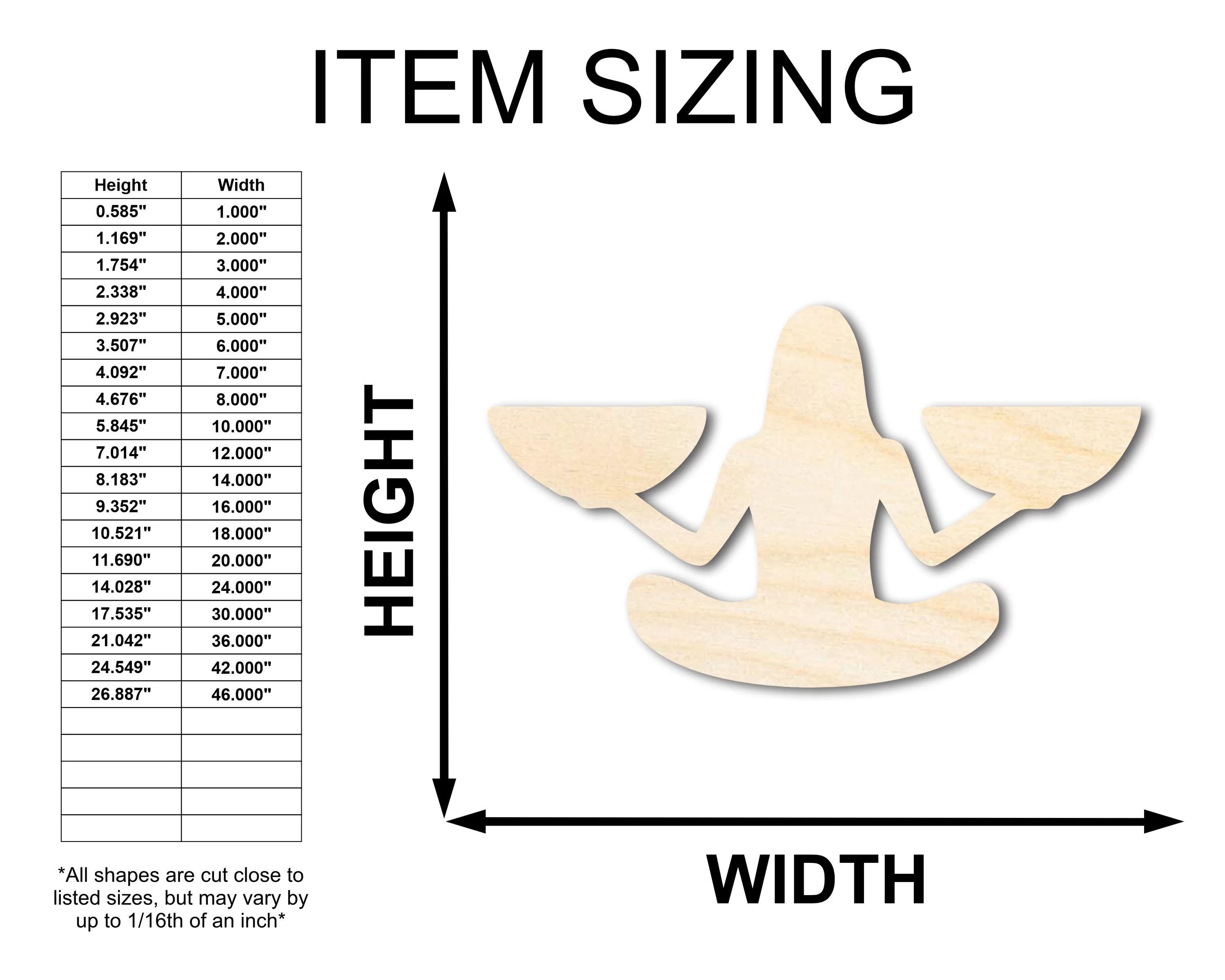 Unfinished Wood Libra Scales Shape - Zodiac Craft - up to 46" - Image 2